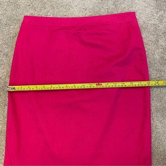 j. Crew hot fuchsia pink scalloped hem pencil skirt Sz 6 NWT - Picture 7 of 9